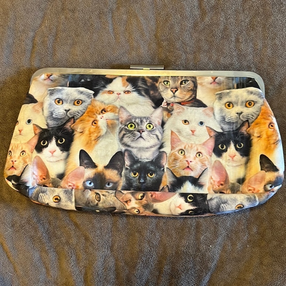 Crazy cat lady clutch.